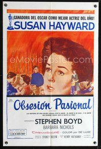 1s991 WOMAN OBSESSED Spanish/U.S. 1sh '59 Best Actress Academy Award Winner Susan Hayward, Stephen Boyd