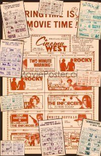 1t008 LOT OF APPROXIMATELY 250 LOCAL THEATER WINDOW CARDS lot '70s-90s