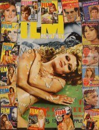 1t028 LOT OF 18 PHOTOPLAY AND PHOTOPLAY FLIM MONTHLY MAGAZINES lot '67 - '68 Raquel,Barbarella +more