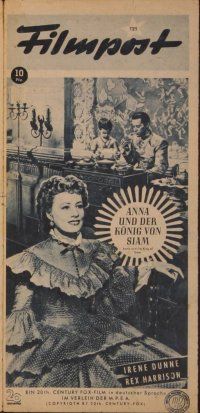 1t161 ANNA & THE KING OF SIAM German Filmpost programm '47 Irene Dunne, Rex Harrison, Linda Darnell