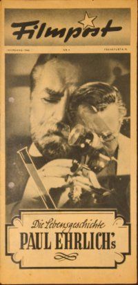 1t167 DR. EHRLICH'S MAGIC BULLET German Filmpost programm '46 Edward G. Robinson, different!
