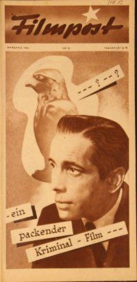1t185 MALTESE FALCON German Filmpost programm '46 Humphrey Bogart, Peter Lorre, different images!