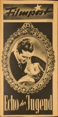 1t195 REMEMBER THE DAY German Filmpost programm '46 pretty Claudette Colbert & John Payne!