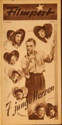1t196 SEVEN SWEETHEARTS German Filmpost programm '46 Kathryn Grayson, Van Heflin, different images!