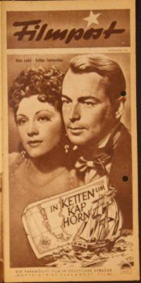 1t206 TWO YEARS BEFORE THE MAST German Filmpost programm '47 Alan Ladd, Brian Donlevy, Bendix