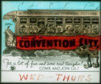 1t111 CONVENTION CITY glass slide '33 Joan Blondell, Adolphe Menjou, Dick Powell, Mary Astor