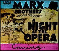 1t128 NIGHT AT THE OPERA glass slide R48 Groucho Marx, Chico Marx, Harpo Marx, art by Hirschfeld!