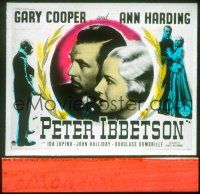 1t138 PETER IBBETSON glass slide '35 Gary Cooper loves Ann Harding from prison cell & after death!