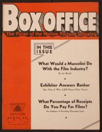 1t038 BOX OFFICE exhibitor magazine April 13, 1933 exhibitors ask why 5,000 theaters have closed!