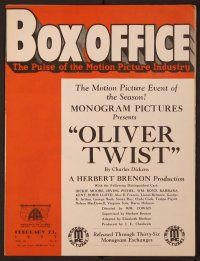 1t036 BOX OFFICE exhibitor magazine February 23, 1933 The Mummy, The Vampire Bat + many more!