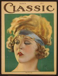1t092 CLASSIC MAGAZINE magazine March 1923, artwork portrait of pretty Mae Murray by E. Dahl!