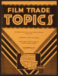 1t048 FILM TRADE TOPICS exhibitor magazine November 10, 1931 Touchdown starring Richard Arlen!