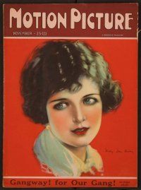 1t095 MOTION PICTURE magazine November 1925 wonderful portrait art of May McAvoy by M. Paddock!