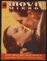 1t083 MOVIE MIRROR magazine April 1939 romantic c/u of Hedy Lamarr & Spencer Tracy by Robert Reid!