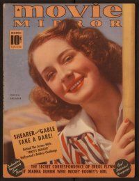 1t082 MOVIE MIRROR magazine March 1939 smiling portrait of pretty Norma Shearer by Paul Duval!
