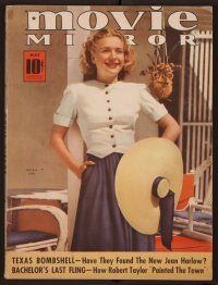 1t084 MOVIE MIRROR magazine May 1939 portrait of pretty Priscilla Lane by Paul Duval!