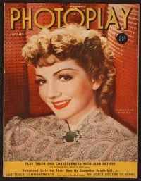 1t067 PHOTOPLAY magazine February 1939 smiling portrait of Claudette Colbert by Paul Hesse!