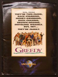 1t222 GREEDY presskit '94 Michael J Fox, Kirk Douglas, Phil Hartman, Nancy Travis