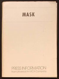 1t237 MASK presskit '85 Cher, Eric Stoltz is Rocky Dennis, directed by Peter Bogdanovich!