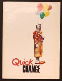 1t249 QUICK CHANGE presskit '90 Geena Davis, Randy Quaid, Bill Murray as sad clown!