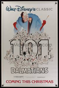 1v408 ONE HUNDRED & ONE DALMATIANS advance 1sh R85 most classic Walt Disney canine family cartoon!
