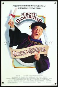 1v065 BACK TO SCHOOL advance 1sh '86 Rodney Dangerfield goes to college with his son!