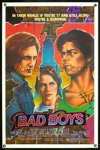 1v067 BAD BOYS 1sh '83 life has pushed Sean Penn into a corner & he's coming out fighting!
