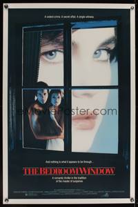 1v074 BEDROOM WINDOW 1sh '86 Steve Guttenberg holds Isabelle Huppert, Elizabeth McGovern!