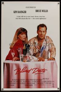 1v098 BLIND DATE int'l 1sh '87 sexy Kim Basinger, Bruce Willis used to be respectable!
