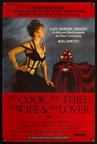 1v165 COOK, THE THIEF, HIS WIFE & HER LOVER 1sh '89 Peter Greenway, sexy Helen Mirren!