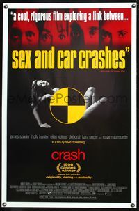 1v170 CRASH DS 1sh '96 David Cronenberg, James Spader, bizarre sex movie!