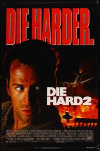 1v204 DIE HARD 2 1sh '90 tough guy Bruce Willis is in the wrong place at the right time!