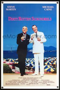 1v206 DIRTY ROTTEN SCOUNDRELS 1sh '88 wacky Steve Martin & Michael Caine, directed by Frank Oz!