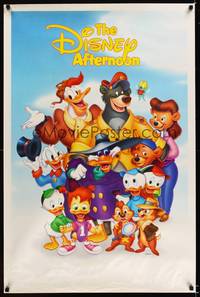 1v207 DISNEY AFTERNOON 1sh '90s great art for kids of Goofy, Darkwing Duck & Chipmunks!