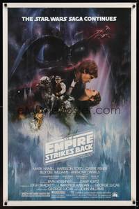 1v226 EMPIRE STRIKES BACK 1sh '80 George Lucas sci-fi classic, GWTW style art by Roger Kastel!