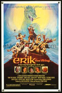 1v232 ERIK THE VIKING 1sh '89 Tim Robbins in the title role, John Cleese, Eartha Kitt, Rooney!