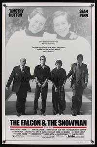1v238 FALCON & THE SNOWMAN 1sh '85 Sean Penn, Timothy Hutton, John Schlesigner directed!