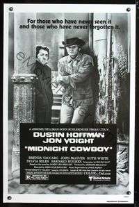 1v382 MIDNIGHT COWBOY 1sh R80 Dustin Hoffman, Jon Voight, John Schlesinger classic!