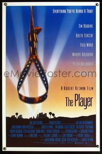 1v422 PLAYER 1sh '92 Robert Altman, Tim Robbins, great image of noose made of film!