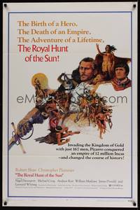 1v468 ROYAL HUNT OF THE SUN style B 1sh '69 Christopher Plummer, art of Robert Shaw by H. Rogers!