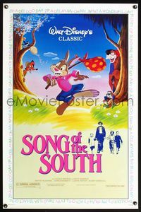 1v491 SONG OF THE SOUTH 1sh R86 Walt Disney, Uncle Remus, Br'er Rabbit & Br'er Bear!