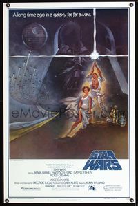 1v498 STAR WARS style A 1sh '77 George Lucas classic sci-fi epic, great art by Tom Jung!