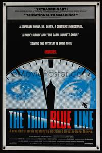 1v526 THIN BLUE LINE 1sh '88 Randall Adams' courtroom documentary!