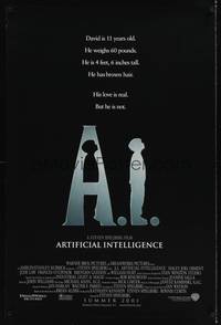 1w025 A.I. ARTIFICIAL INTELLIGENCE advance DS 1sh '01 Steven Spielberg, Haley Joel Osment, Jude Law