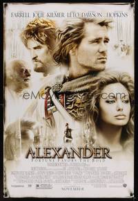 1w041 ALEXANDER advance DS 1sh '04 directed by Oliver Stone, Colin Farrell & pretty Angelina Jolie!
