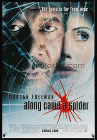 1w044 ALONG CAME A SPIDER advance DS 1sh '01 Morgan Freeman & Monica Potter!