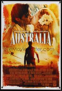 1w065 AUSTRALIA 2R style DS 1sh '08 romantic close-up of Hugh Jackman & Nicole Kidman!