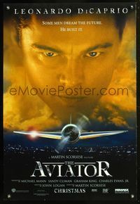 1w073 AVIATOR DS advance 1sh '04 Martin Scorsese directed, Leonardo DiCaprio as Howard Hughes!