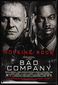 1w076 BAD COMPANY advance DS 1sh '02 directed by Joel Schumacher, Anthony Hopkins & Chris Rock