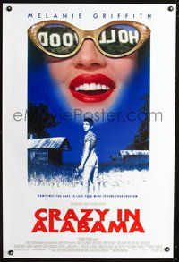 1w171 CRAZY IN ALABAMA DS int'l 1sh '99 cool image of Melanie Griffith w/Hollywood in sunglasses!